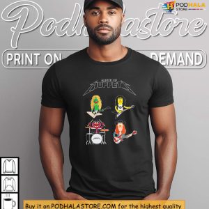 Funny Muppets Metallica Band Shirt With Master Of Muppets Rock Theme 4
