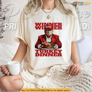 Funny Thanksgiving Trump Shirt With Winner Winner Turkey Dinner Vibes 2