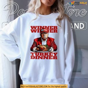 Funny Thanksgiving Trump Shirt With Winner Winner Turkey Dinner Vibes 3