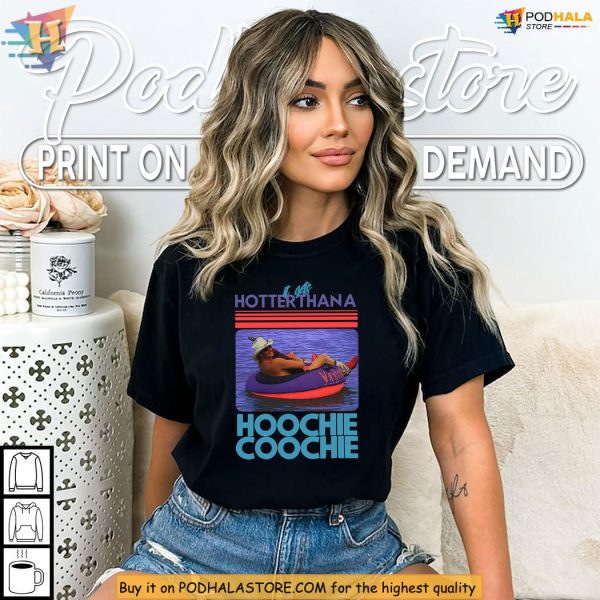 Funny Vacation Shirt Hotter Than A Hoochie Coochie Retro Lake Party