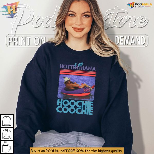 Funny Vacation Shirt Hotter Than A Hoochie Coochie Retro Lake Party