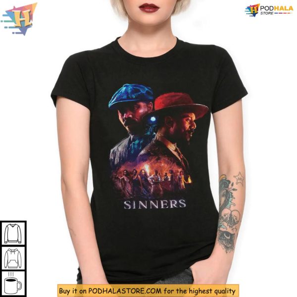 Gangster Shirt With Sinners Art, Outlaw Aesthetic, Streetwear Vibe