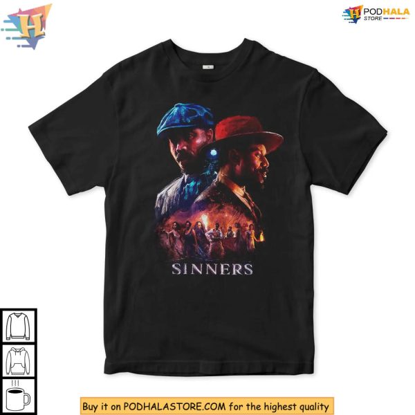 Gangster Shirt With Sinners Art, Outlaw Aesthetic, Streetwear Vibe