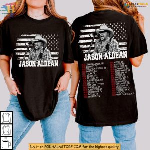 Jason Aldean Shirt Full Throttle Tour Dates Country Music Fan Merch 2