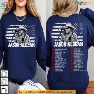 Jason Aldean Shirt Full Throttle Tour Dates Country Music Fan Merch 3