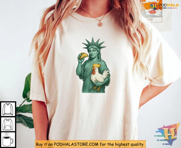 Liberty Shirt Subtle Anti Trump, Taco Chick Meme, Democracy Resist Apparel