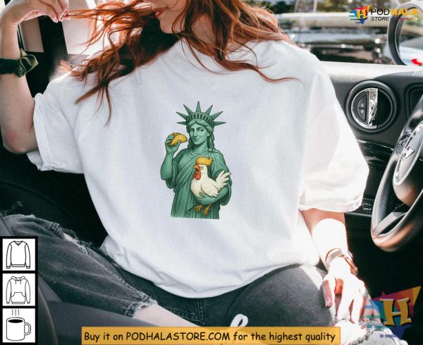 Liberty Shirt Subtle Anti Trump, Taco Chick Meme, Democracy Resist Apparel