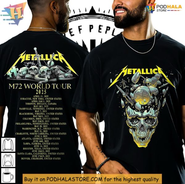 M72 Tour Womens Metallica Shirt For Rock Fans, Concert Look Gift