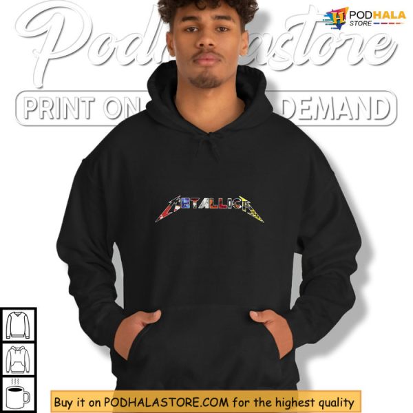 Metallica Vintage Shirt Featuring Global Flag Logo For Hardcore Rock Lovers