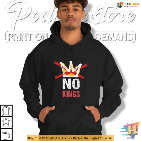 No Kings Crown Protest Art On A Striking Political Shirt For Activists