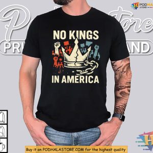 No Kings Revolution Shirt Patriotic Protest Apparel for Political Voices 2