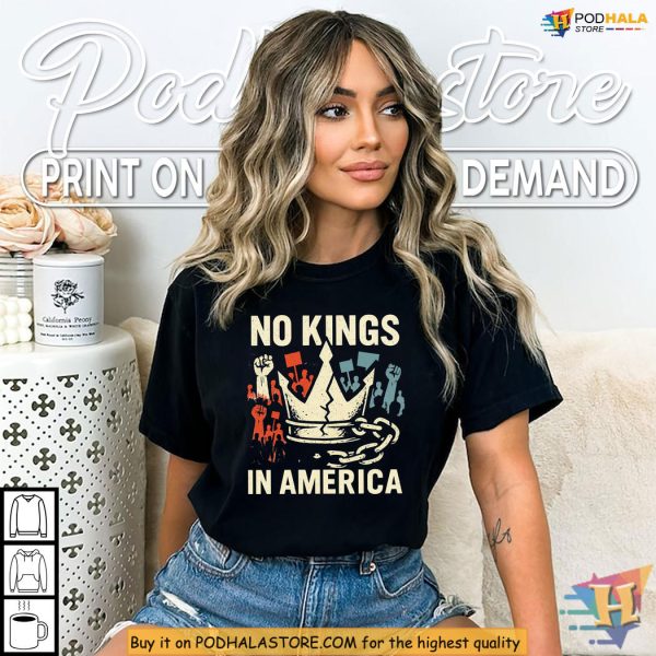 No Kings Revolution Shirt, Patriotic Protest Apparel for Political Voices