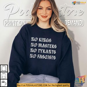 No Kings Shirt, Anti Tyrant Statement Shirt, Pro Democracy Political Gift
