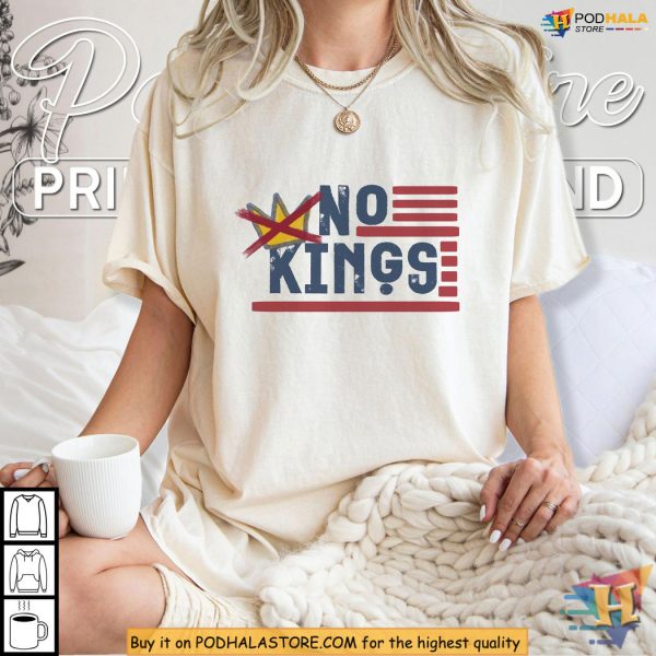 No Kings Shirt, Democracy In America, Resist Trump, Liberal Protest Design