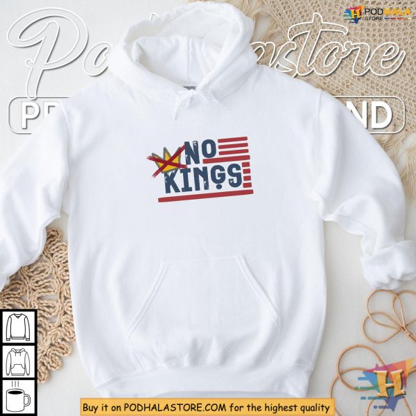 No Kings Shirt, Democracy In America, Resist Trump, Liberal Protest Design