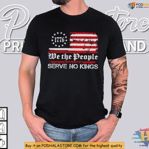 No Kings Shirt Featuring We The People Anti Tyranny American Protest Look 2