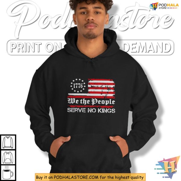 No Kings Shirt Featuring We The People, Anti Tyranny American Protest Look