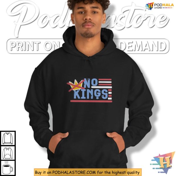 No Kings Shirt, Retro America Vibe With Crossed Crown And Liberty Graphic