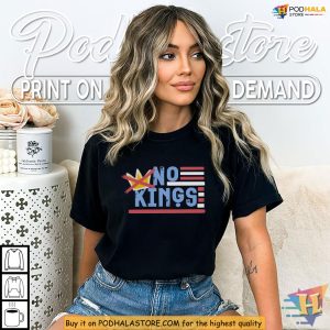 No Kings Shirt Retro America Vibe With Crossed Crown And Liberty Graphic 3