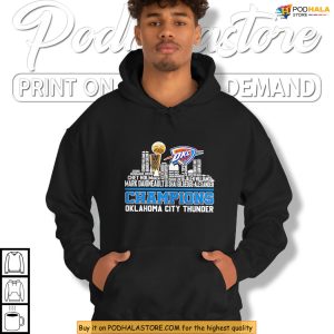 Oklahoma City Thunder Champions Shirt Celebrates 2025 NBA Glory Skyline 4