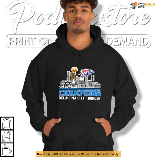 Oklahoma City Thunder Champions Shirt Celebrates 2025 NBA Glory Skyline