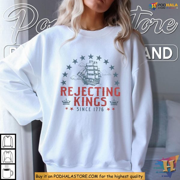 Rejecting Kings Shirt With 1776 Spirit, Anti Trump Protest, Resist Oligarchy