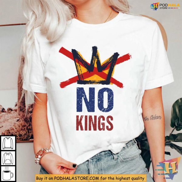 Retro Democracy Shirt With No Kings Message, Ideal For Human Rights