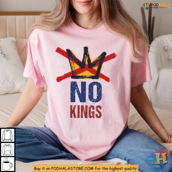 Retro Democracy Shirt With No Kings Message, Ideal For Human Rights