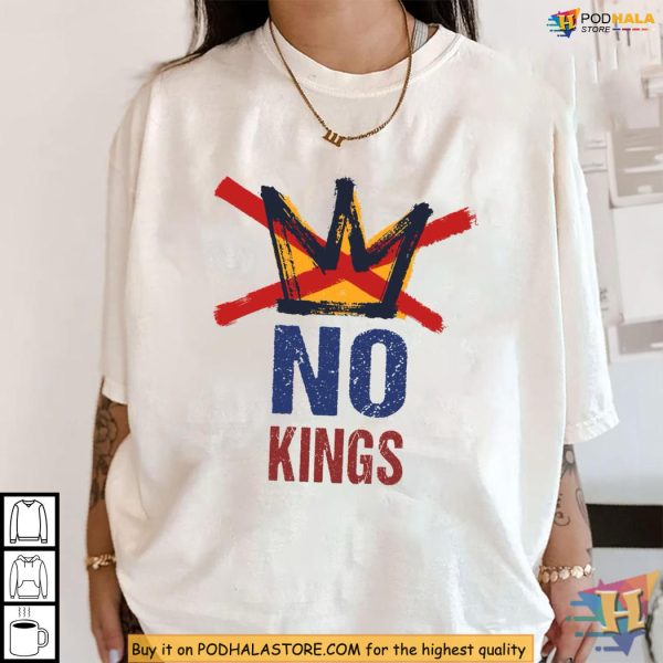 Retro Democracy Shirt With No Kings Message, Ideal For Human Rights