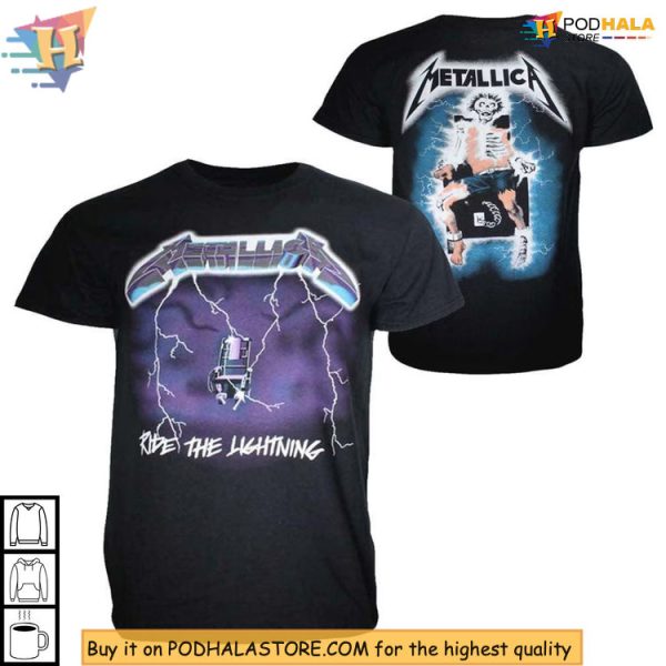 Retro Electric Scene Metallica Ride The Lightning Shirt For Metal Fans