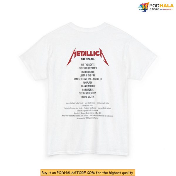 Retro Kill Em All Metallica Shirt Celebrating 80s Metal Culture