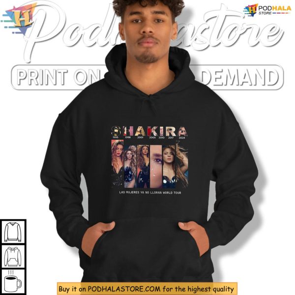 Shakira Shirt, Las Mujeres Ya No Lloran Tour 2025, Celebrate Evolution 1995-2024