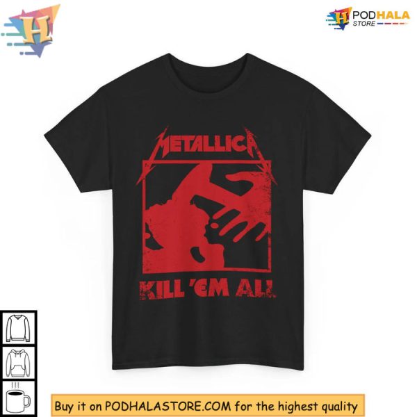 Vintage Vibe Metallica Kill Em All Shirt With Full Tracklist Back Print