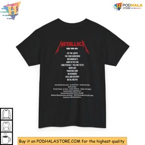Vintage Vibe Metallica Kill Em All Shirt With Full Tracklist Back Print 2