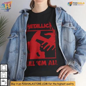 Vintage Vibe Metallica Kill Em All Shirt With Full Tracklist Back Print 3