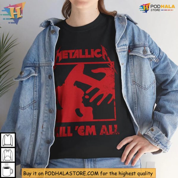 Vintage Vibe Metallica Kill Em All Shirt With Full Tracklist Back Print