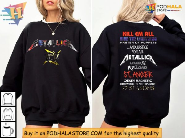 Wear The Legacy With This Metallica Band T Shirt Front And Back Design