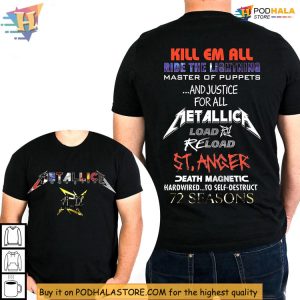 Wear The Legacy With This Metallica Band T Shirt Front And Back Design 2
