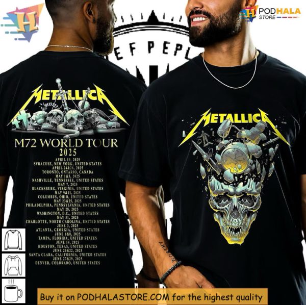World Tour Metallica M72 Shirt 2025 For Music Lovers And Collectors