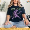 Youth Metallica Shirt Featuring Cat With Electric Guitar And Neon Bolts