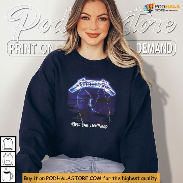 Youth Rock Style Metallica Ride The Lightning Shirt Inspired By 1984
