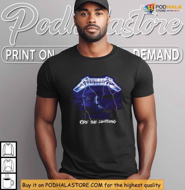 Youth Rock Style Metallica Ride The Lightning Shirt Inspired By 1984