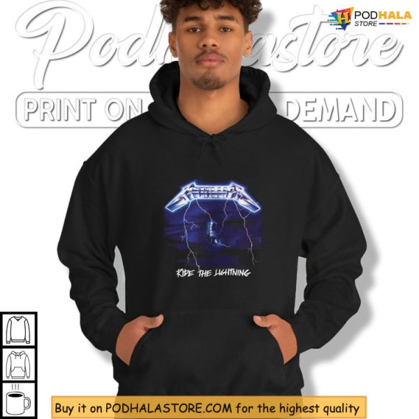Youth Rock Style Metallica Ride The Lightning Shirt Inspired By 1984
