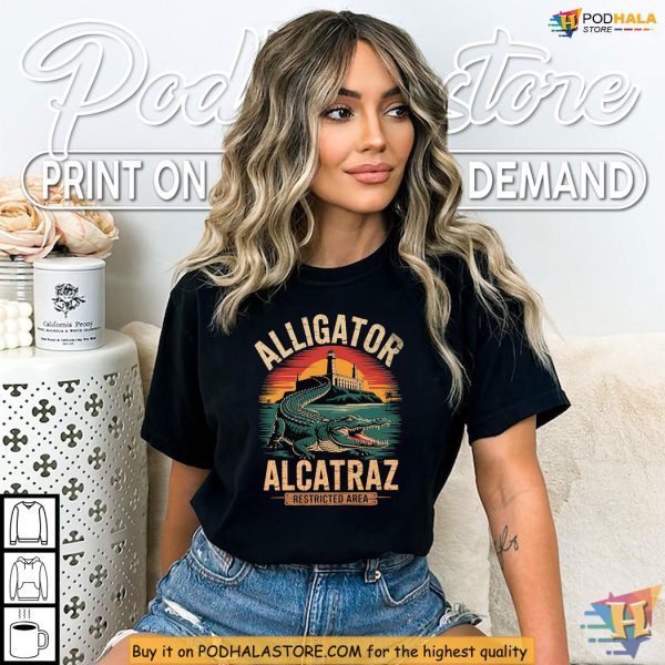 Alligator Alcatraz Shirt, Dark Humor Restricted Area Graphic