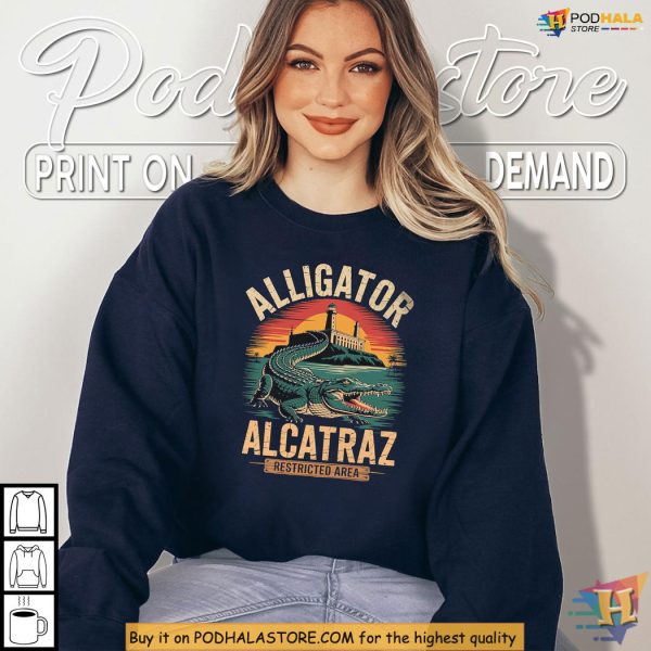 Alligator Alcatraz Shirt, Dark Humor Restricted Area Graphic