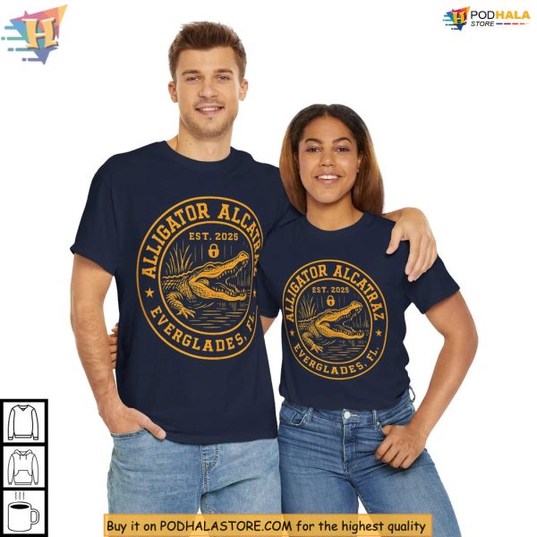 Alligator Alcatraz Shirt Florida Everglades Lockup Est 2025 Protest Design