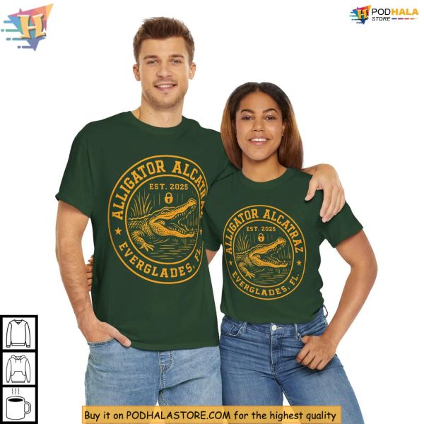 Alligator Alcatraz Shirt Florida Everglades Lockup Est 2025 Protest Design