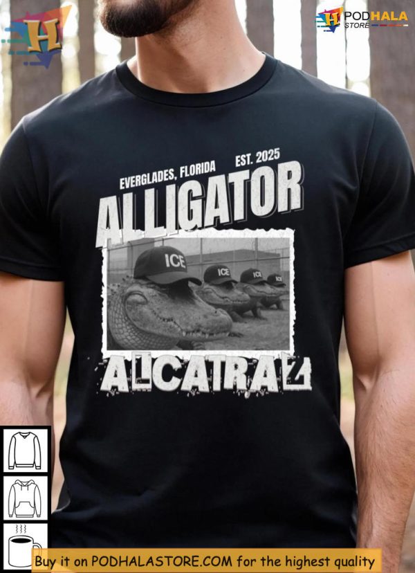 Alligator Alcatraz Shirt, Florida ICE Humor, Political Protest Statement Wear