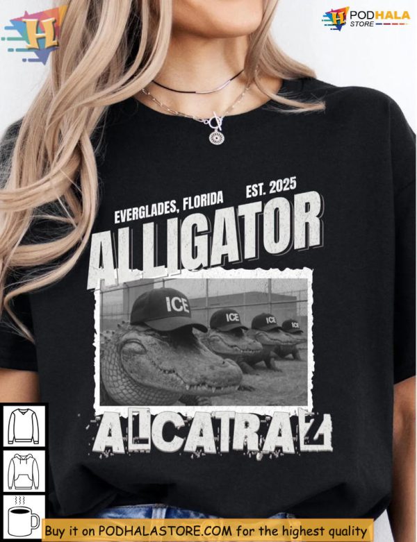 Alligator Alcatraz Shirt, Florida ICE Humor, Political Protest Statement Wear