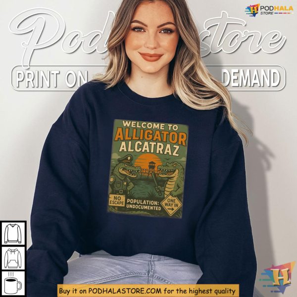 Alligator Alcatraz Shirt, Florida Protest Wear, No Escape Satire Fashion